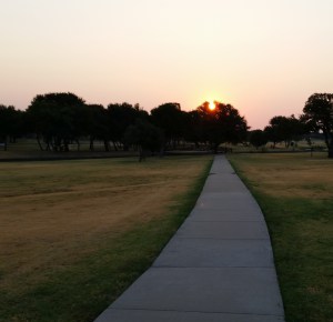 Sunrise on a school day when I don't have to go to school because I am retired.