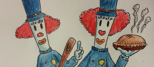 I wonder if Clown Cops are any good at chasing weasels.  I plan to make a few more of them in upcoming posts.
