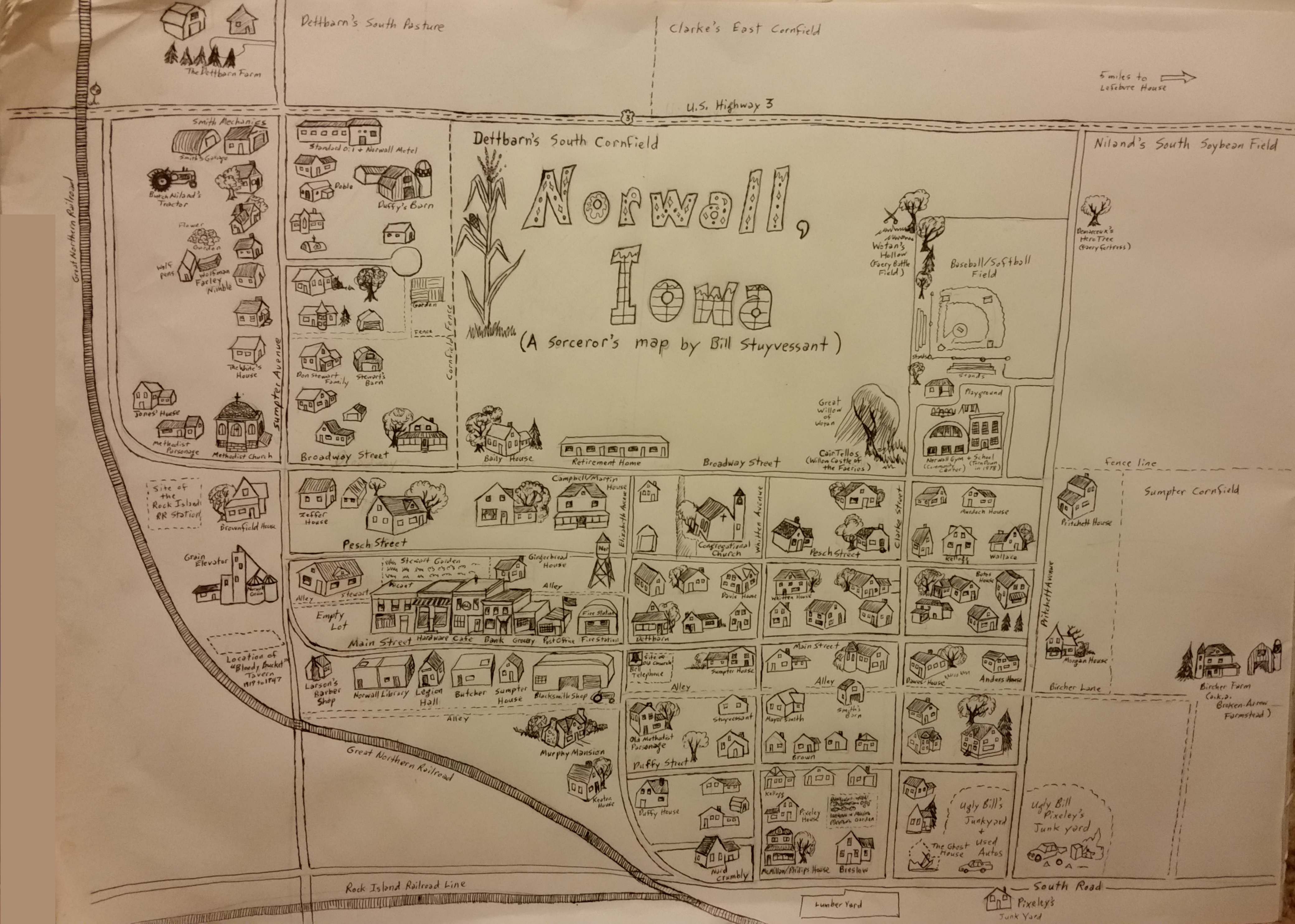 Norwall map