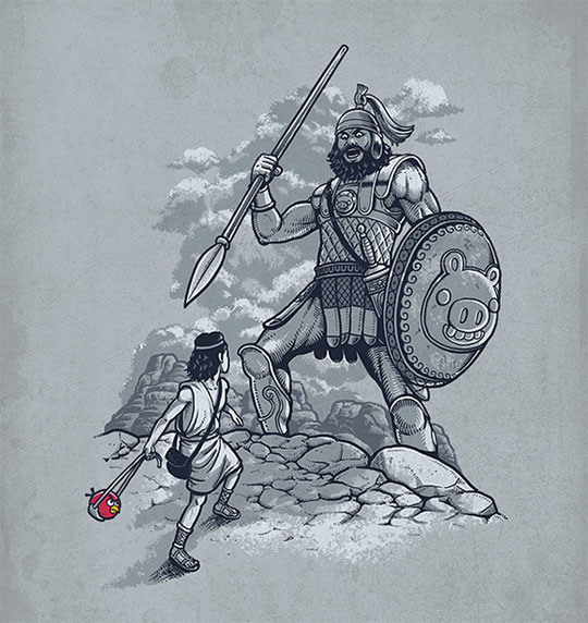 funny-David-Goliath-angry-birds-art