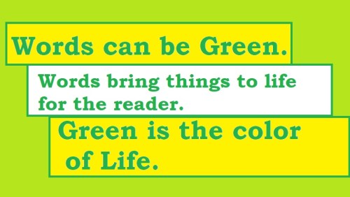 Green words