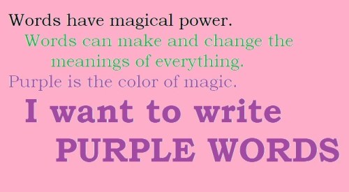 Purple words